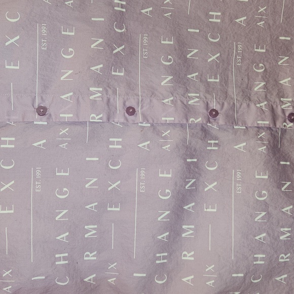 Armani Exchange~Shortsleve Button Down Dress Shirt Size XXL Slim - Picture 6 of 6